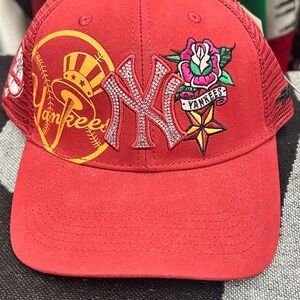 The Great China Wall Red Embroidered Cap